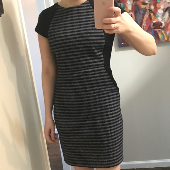 Jcrew wool, petite 2 striped dress - Picture 2 of 5
